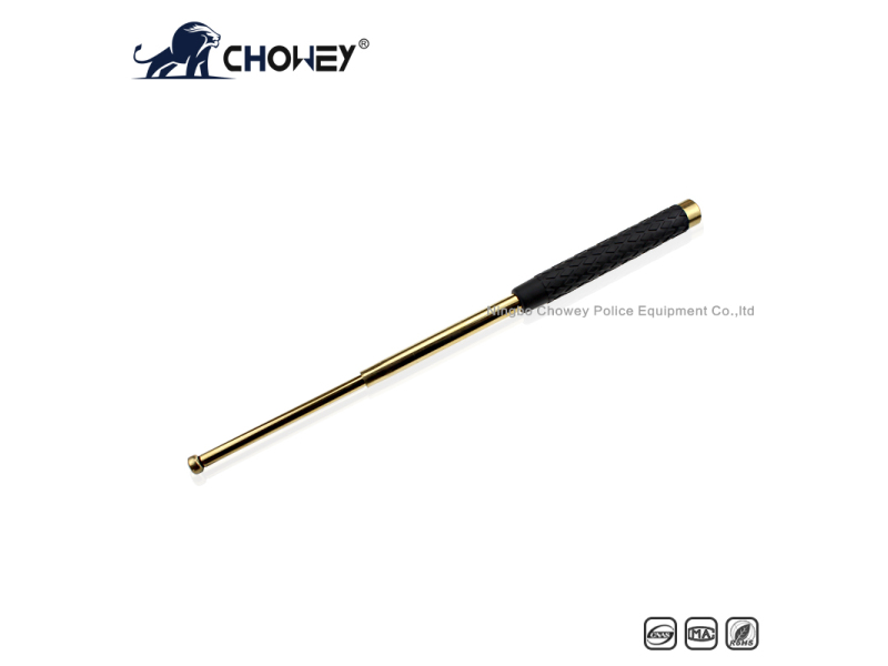 High-quality rubber handle steel anti riot expandable baton BT21G088 gold